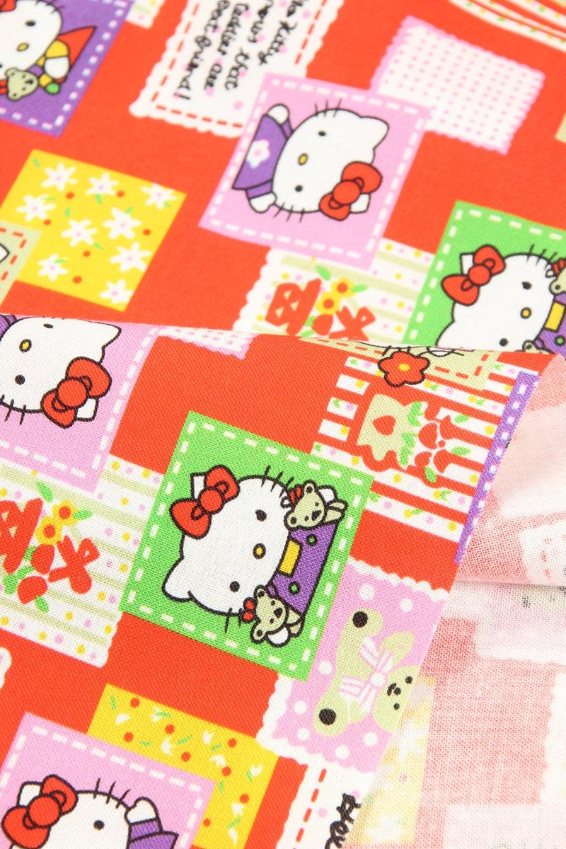 Hello Kitty Quality Prints Collection! 1 Meter Printed Cotton Fabric, Fabric by Yard, Yardage Bag Fabrics, Children Fabrics, Kids, Japanese - fabrics-top