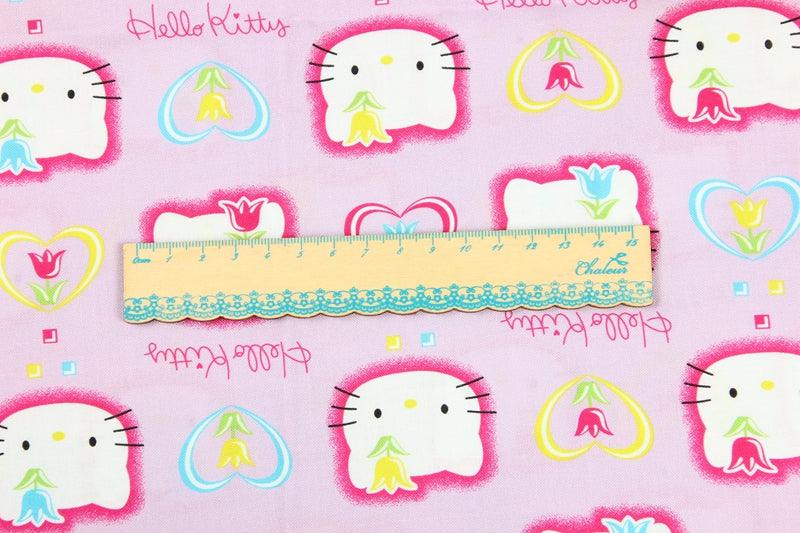 Hello Kitty Quality Prints Collection! 1 Meter Printed Cotton Fabric, Fabric by Yard, Yardage Bag Fabrics, Children Fabrics, Kids, Japanese - fabrics-top