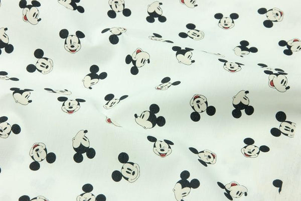 Mickey Heads! 1 Meter Light Weight Thickness Polyester Fabric, Fabric by Yard, Yardage Fabrics for Style Garments, Bags - fabrics-top