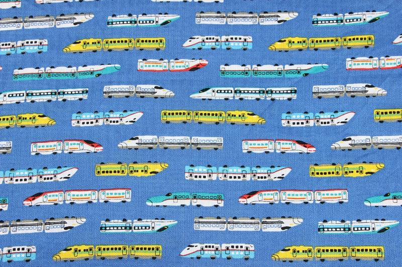 the Bullet Train Shinkansen blue! 1 Meter Medium Weight Plain Cotton Fabric, Fabric by Yard, Yardage Cotton Fabrics for  Style Garments, Bags