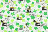 Lucky Snoopy with Shamrock Happy St Patrick's Day! 1 Meter Cotton Fabric, Fabric by Yard, Yardage Cotton Fabrics for  Style Garments, Bags - fabrics-top