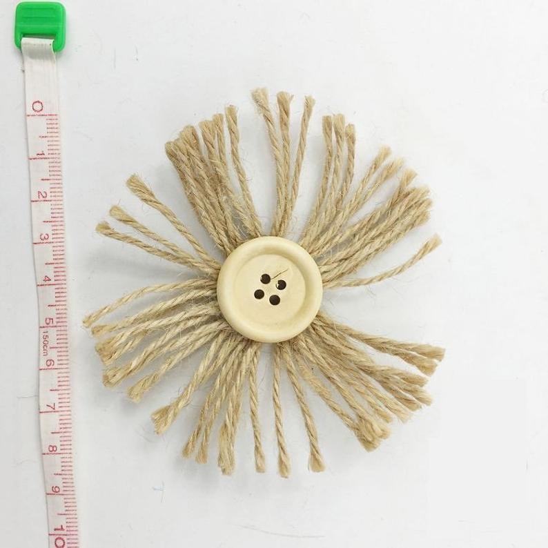 12pcs Gorgeous Jute-made Flowers, Jute Blossom,  Can be a Breast Pin, Brooch,or Ornament for Hat, Shoes or theatre Garments, 25 models - fabrics-top