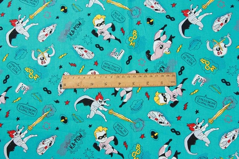 The Incredibles Family! 1 Meter Medium Thickness Cotton Fabric, Fabric by Yard, Yardage Cotton Fabrics for  Style Garments, Bags Super Hero - fabrics-top
