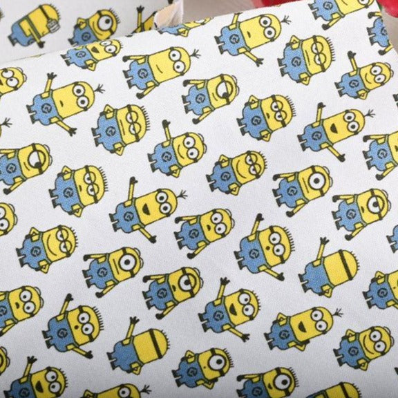 Minions with Jeans white! 1 Meter Medium Thickness cotton Fabric, Fabric by Yard, Yardage Cotton Fabrics for  Style Garments, Bags