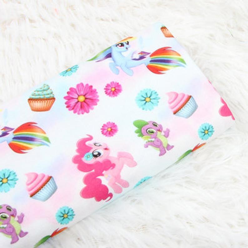 Little Pony! 1 Yard Quality Medium Thickness Plain Cotton Fabric, Fabric by Yard, Yardage Cotton Fabrics Unicorns Girls Little Girls - fabrics-top
