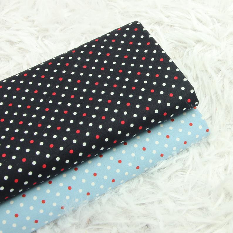 Polka Dots series! 1 Meter Fine Cotton Fabric, Fabric by Yard, Yardage Cotton Fabrics for  Style Dress Clothes Skirt - fabrics-top