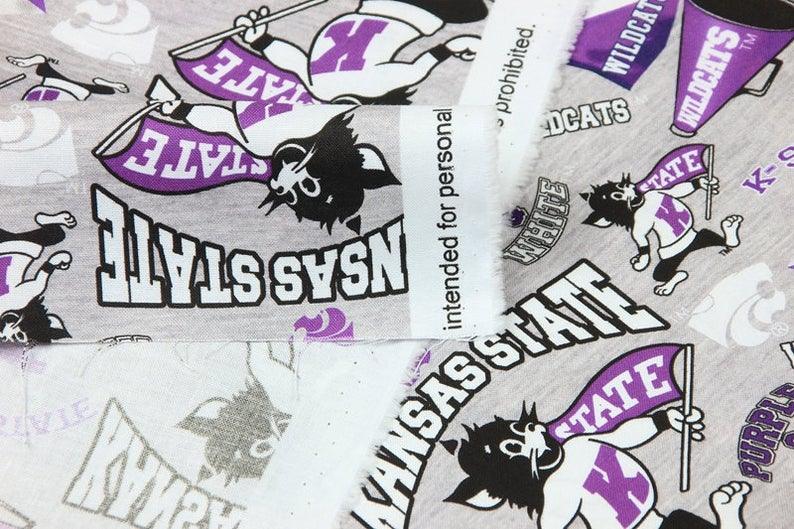 kansas State Wildcat! 1 Meter Medium Weight Plain Cotton Fabric, Fabric by Yard, Yardage Cotton Fabrics for  Style Garments, Bags - fabrics-top