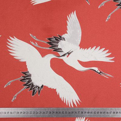 Crane red! 1 Meter Top Quality  Poly Silk Chiffon Fabric, Fabric by Yard, Yardage Silky Fabrics for  Style Garments - fabrics-top