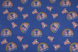 CareBear Blue! 1 Yard Quality Heavy Thickness Plain Cotton Fabric, Fabric by Yard, Yardage Cotton Fabrics for Style Active,Rainbow Bear 2101