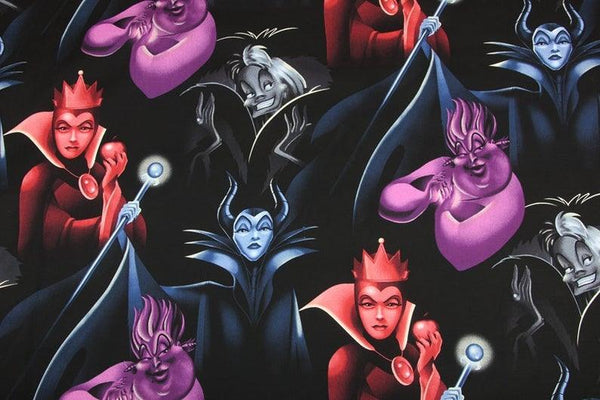 Ursula the Sea Witch and The Evil Queens! 2 Blocks(0.57m *2 ) Medium Thickness Plain Cotton Fabric, Fabric by Yard, Yardage Cotton Fabrics