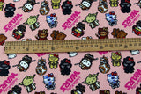 Hello Kitty x Star Wars! 1 Meter Printed Cotton Fabric, Fabric by Yard, Yardage Cotton Bag Fabrics, Children Fabrics, Kids, Japanese - fabrics-top