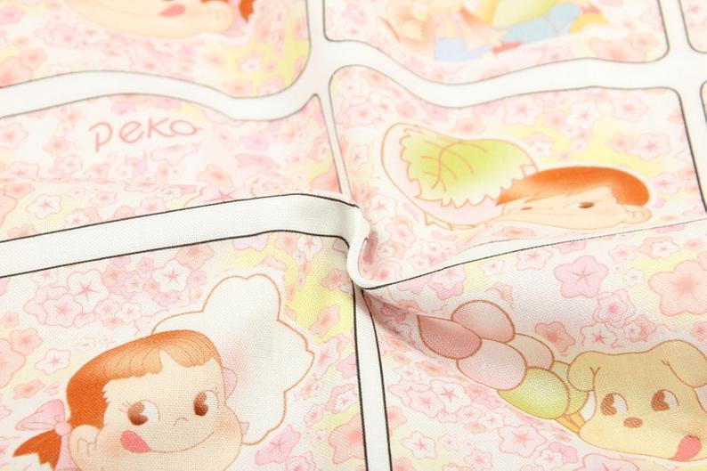 Mieby 4 Colors! 1 Meter Medium Printed Cotton Fabric, Fabric by Yard, Yardage Cotton Bag Fabrics retro Japnese Anime - fabrics-top