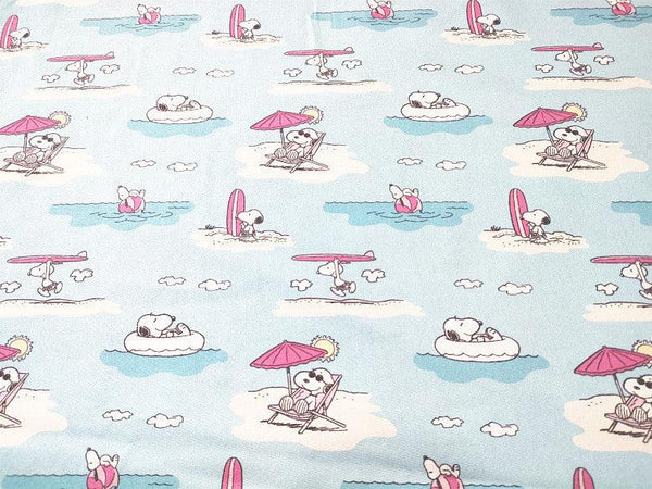 Snoopy enjoying Sunshine blue! 1 Meter Plain Cotton Fabric, Fabric by Yard, Yardage Cotton Fabrics for  Style Garments, Bags