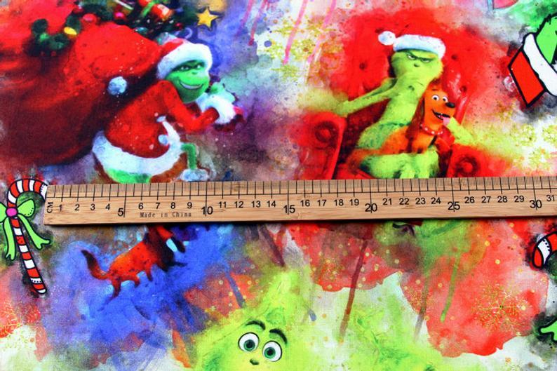 Not Today Karen Grinch! 1 Meter Medium Children Plain Cotton Fabric, Fabric by Yard, Yardage Cotton Fabrics for  Style Garments, Bags - fabrics-top