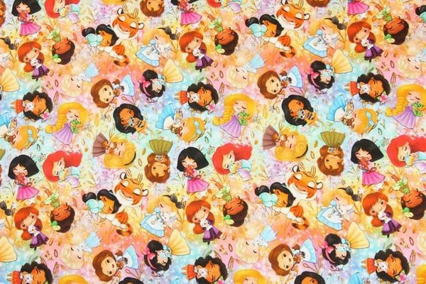 the Princesses series 1! 1 Yard Quality Medium Thickness Plain Cotton Fabric, Fabric by Yard, Yardage Cotton Fabrics for  Style - fabrics-top