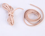 2 meters Flat Genuine Leather Cord, Leather Rope, Leather Lacing, Natural Veg-tanned Color Width 2mm 3mm 5mm - fabrics-top