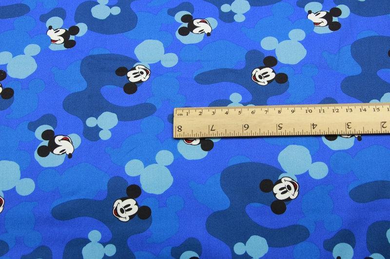 Mickey Blue Camou! 1 Meter Medium Thickness Cotton Fabric, Fabric by Yard, Yardage Cotton Fabrics for  Style Garments, Bags - fabrics-top