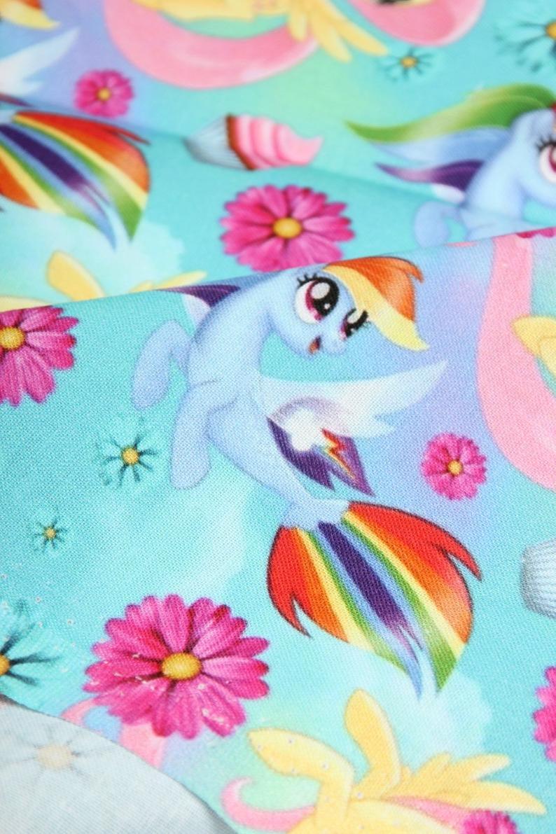 Little Pony! 1 Yard Quality Medium Thickness Plain Cotton Fabric, Fabric by Yard, Yardage Cotton Fabrics Unicorns Girls Little Girls - fabrics-top