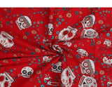 Skulls Red! 1 Meter Medium Thickness Plain Cotton Fabric, Fabric by Yard, Yardage Cotton Fabrics for  Style Garments, Bags - fabrics-top