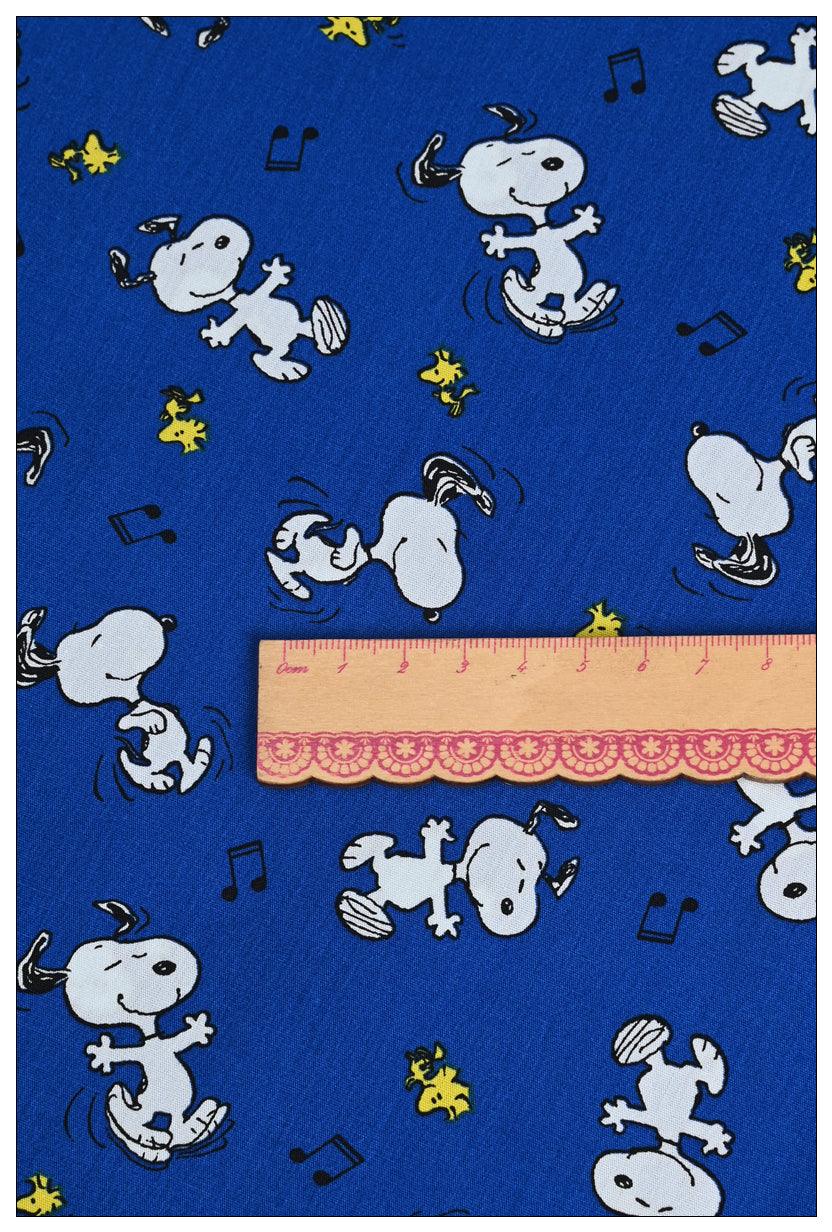 Snoopy and Woodstock Blue!  1 Meter Plain Cotton Fabric, Fabric by Yard, Yardage Cotton Fabrics for  Style Garments, Bags - fabrics-top