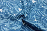 Mickey blue Wave and Bubbles! 1 Meter Medium Thickness  Cotton Fabric, Fabric by Yard, Yardage Cotton Fabrics for  Style Garments, Bags - fabrics-top