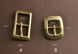 Solid Brass 2.5cm 1 '' Belt Buckles for Women, Vintage handmade Style, 2 Models Available - fabrics-top