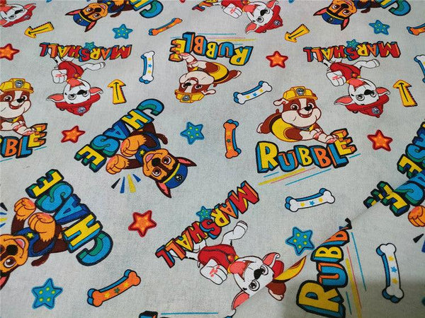 Paw Patrol gray! 1 Meter Medium Thickness Cotton Fabric, Fabric by Yard, Yardage Cotton Fabrics for Style Clothes, Bags Dog, Great Dane - fabrics-top