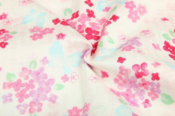 Sakura blooms Japanese Style! 1 Meter Printed Cotton Fabric, Fabric by Yard, Yardage Fabrics, Children  Kids - fabrics-top