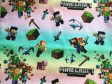 Minecraft the game Series ! 1 Meter Medium Printed Cotton Fabric, Fabric by Yard, Yardage Cotton Fabrics online Game - fabrics-top