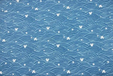 Mickey blue Wave and Bubbles! 1 Meter Medium Thickness  Cotton Fabric, Fabric by Yard, Yardage Cotton Fabrics for  Style Garments, Bags