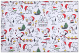 Snoopy and Charlie Brown Christmas White !  1 Yard Plain Poly Fabric, Fabric by Yard, Yardage Fabrics for Style Garments, Bags