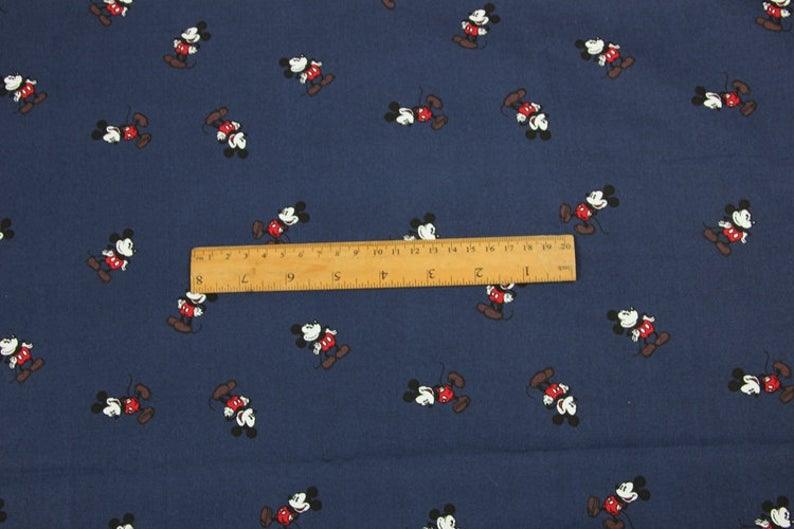 Classic Mickey navy blue! 1 Meter Plain Cotton Fabric, Fabric by Yard, Yardage Cotton Fabrics for  Style Garments, Bags Cockerel Chicken - fabrics-top