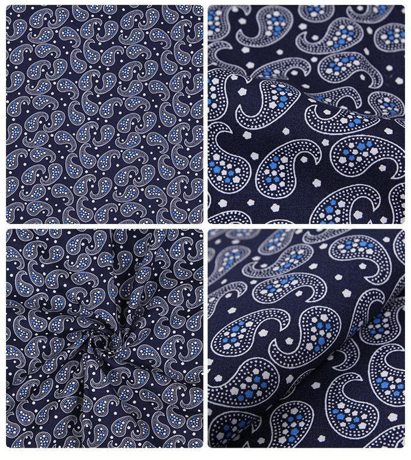 Simple Small Paisley 2 colors! 1 Meter Quality Printed Cotton,  Fabrics by Yard, Fabric Yardage Floral Fabrics - fabrics-top
