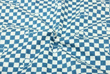 Mickey's Blue Checks! 1 Meter Light Weight Cotton Fabric, Fabric by Yard, Yardage Cotton Fabrics for  Style Garments, Bags - fabrics-top