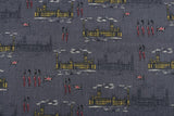 London Gray! 1 Meter Stiff Heavy Linen Toile Fabric, Fabric by Yard, Yardage Canvas Fabrics for Bag English Style