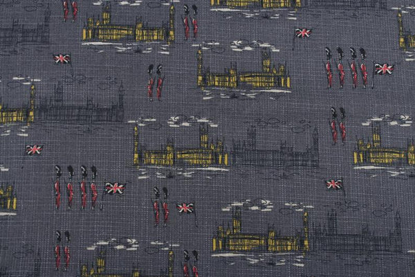 London Gray! 1 Meter Stiff Heavy Linen Toile Fabric, Fabric by Yard, Yardage Canvas Fabrics for Bag English Style
