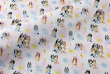 Bluey and Bingo the puppies 3 Colors! 1 Yard Quality Medium Thickness Plain Cotton Fabric, Fabric by Yard,  Cotton Australian Animated - fabrics-top