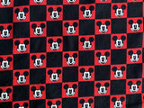 Mickey Red-black Checks! 1 Yard Heavy Weight Twill Cotton Fabric, Fabric by Yard, Yardage Cotton Fabrics for  Style Garments, Bags