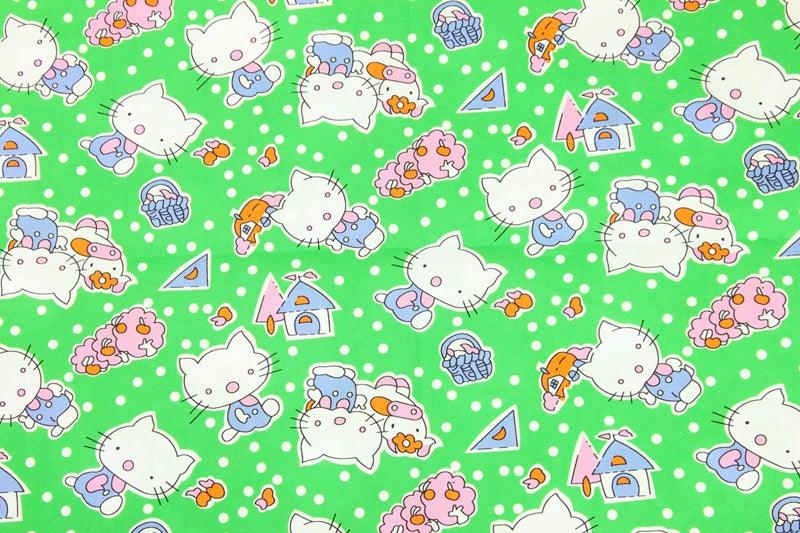 Hello Kitty Quality Prints Collection! 1 Meter Printed Cotton Fabric, Fabric by Yard, Yardage Bag Fabrics, Children Fabrics, Kids, Japanese - fabrics-top