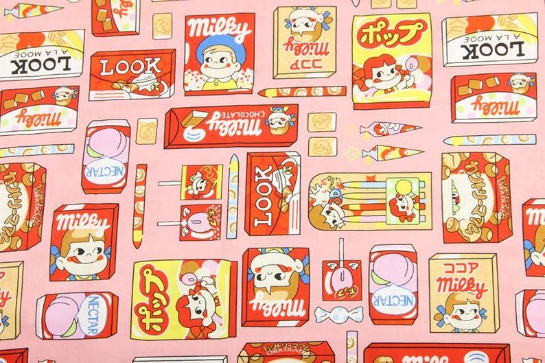 Mieby 4 Colors! 1 Meter Medium Printed Cotton Fabric, Fabric by Yard, Yardage Cotton Bag Fabrics retro Japnese Anime - fabrics-top