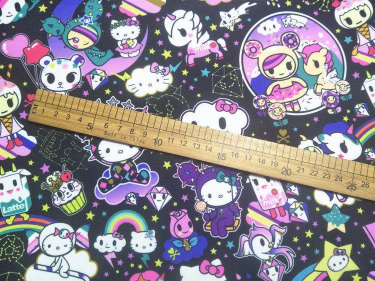 Hello Kitty x Tokidoki! 1 Meter Printed Stretch Poly Fabric, Fabric by Yard, Yardage  Bag Fabrics, Children Fabrics,Japanese - fabrics-top