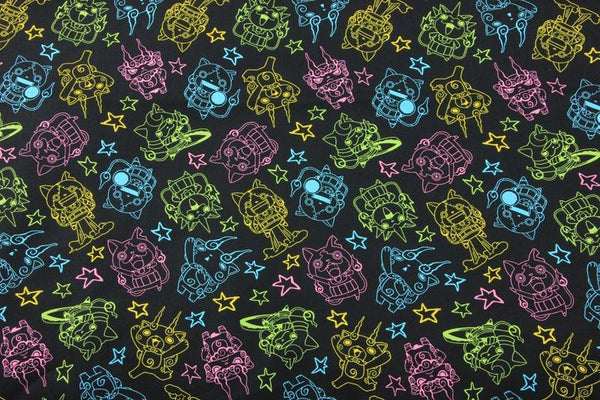 Pokemon shadow! 1 Meter Plain Cotton Fabric, Fabric by Yard, Yardage Cotton Fabrics for Style Garments, Bags