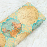 retro the World Map! 1 Yard Printed Cotton Fabric, Fabric by Yard, Yardage Fabrics, Children  Kids - fabrics-top