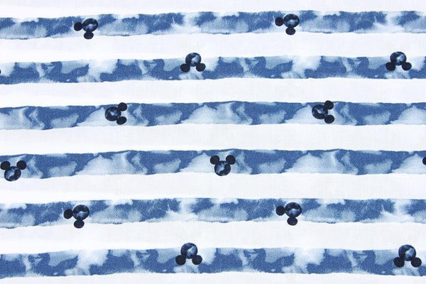 Mickey blue Stripes! 1 Meter Medium Thickness  Cotton Fabric, Fabric by Yard, Yardage Cotton Fabrics for  Style Garments, Bags
