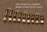 10 sets Pure Solid Brass Screw Rivets, Brass Chicago screw/Concho screw Non-Rusting Leather Rivet, Leather Hardware for Belt Installation. - fabrics-top