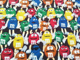 M&M's Chocolate Beans ! 1 Meter Medium Thickness Cotton Fabric, Fabric by Yard, Yardage Cotton Fabrics for Style Clothes, Bags - fabrics-top