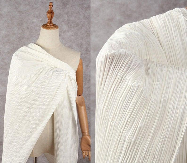 Issey Miyake 三宅 一生  Inspired Pleated Fabrics, Faux Linen, Japanese Style Fabrics For Fashion Design 5 Colors - fabrics-top