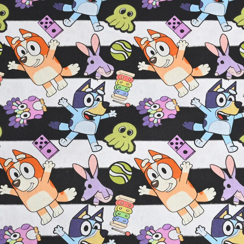 Bluey Bingo the puppies 7 Colors !1 Yard Quality Medium Thickness Plain Cotton Fabric, Fabric Australian - fabrics-top