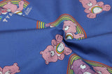 CareBear Blue! 1 Yard Quality Heavy Thickness Plain Cotton Fabric, Fabric by Yard, Yardage Cotton Fabrics for Style Active,Rainbow Bear 2101 - fabrics-top