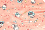 Hello Kitty in Japanese Kimono 2 Colors! 1 Meter Printed Polyester Fabric, Fabric by Yard, Yardage Fabrics, Children Fabrics, Kids, Japanese - fabrics-top